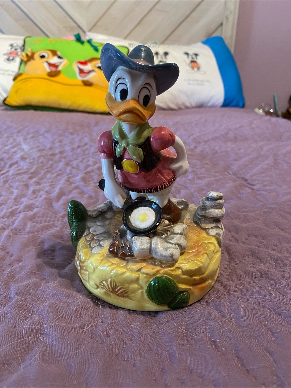 Disney Donald Duck  as Cowboy Ceramic Figurine